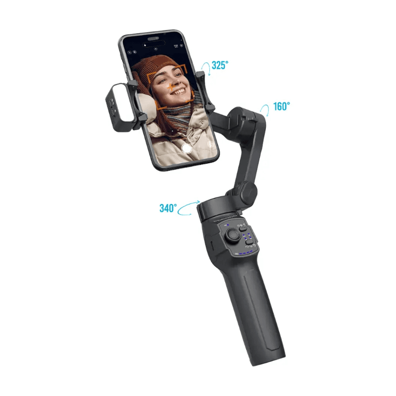 Porodo 3-Axis Gimbal Stabilizer Magnetic Fill Light